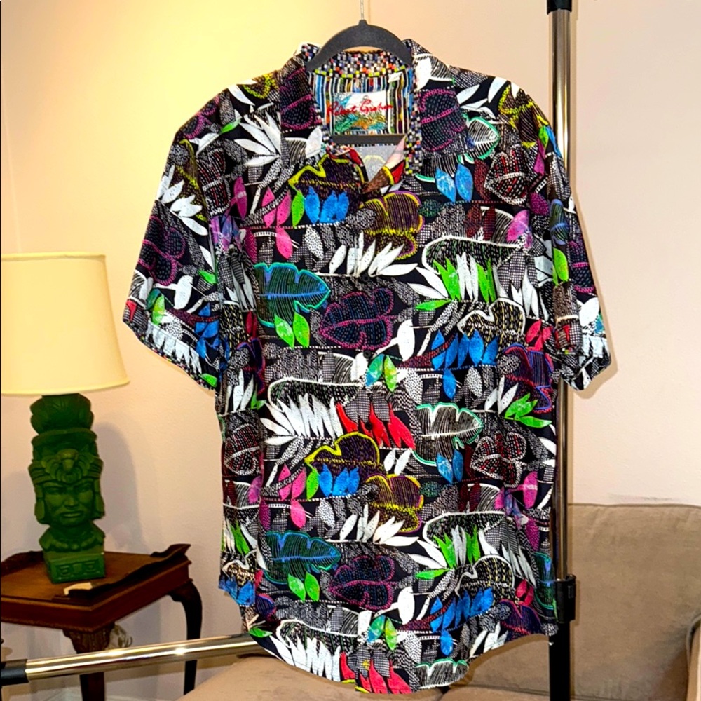 Robert Graham Mens Short Sleeve Terzis Button Down Shirt 3xl RARE!